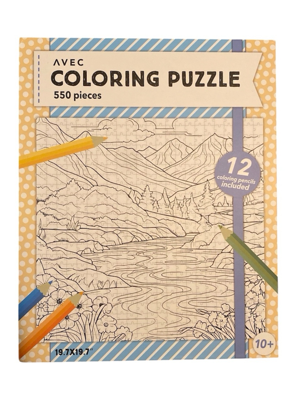 Avec Landscape 500 Piece Coloring Puzzle